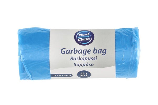 Nord Clean Roskapussi sininen 30 L 25 kpl