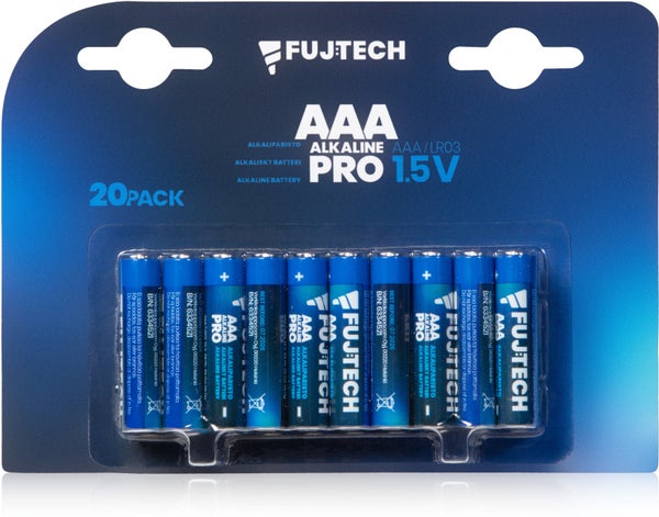 Fuj:tech Alkaline Pro AAA-alkaliparistot 20kpl megapakkaus
