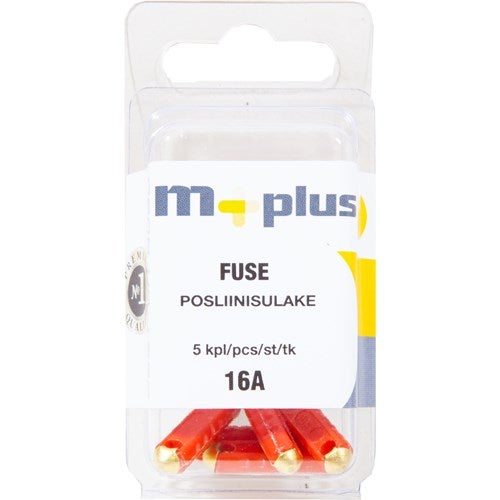 M+ posliinisulake 16A punainen 5kpl