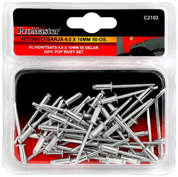 ProMaster Vetoniittisarja 4.0 x 10mm 50kpl